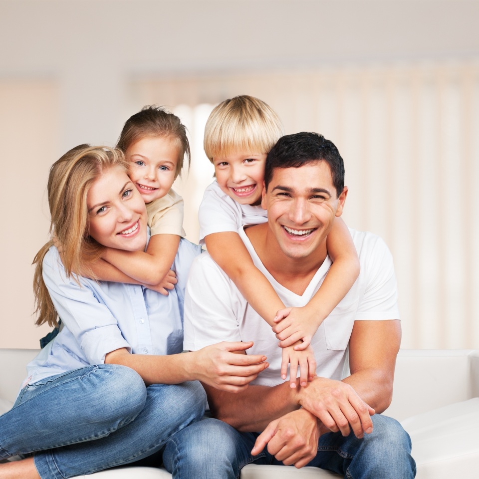 Family teeth photo white dental smile health